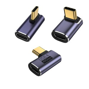 �y���������zYFFSFDC USB4.0 Type C �ϊ� �A�_�v�^�[ ���E 90° �Ȃ�3��ރZ�b�g PD 100W/5A�}���[�d 40Gbps�����f�[�^�]�� 8K@60Hz�f���o�� L�� L�^ �^�C�vc type-c 90�x �I�X ���X USB C �R�l�N�^�[ �X�����f�U