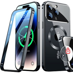 �y���������zRosycover�y�V�����̈�̌^�����Y�E���J�j�J�����b�N�ziPhone 14 Pro �p�� �P�[�X Mag-safe�Ή�[360°�S�ʕی�E���ʋ����K���X][�{�̂̐F�ECD Mag-safe�����O]�}�O�Z�[�t ���C�����X�[�d��