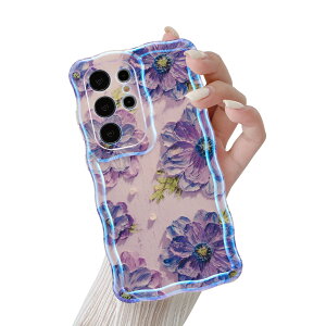 �y���������zQLTYPRI Galaxy S24 Ultra �P�[�X �M�����N�V�[S24 Ultra �P�[�X SC-52E SCG27 TPU �J�o�[ �E�F�[�u ������� �؍� ���� �ԕ� ���^ �y�� �ϏՌ� �X�}�z�P�[�X ���C�����X�[�d�Ή� �X�g���b�v