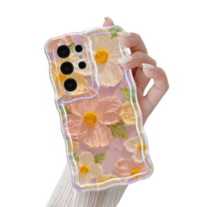 �y���������zQLTYPRI Galaxy S24 Ultra �P�[�X �M�����N�V�[S24 Ultra �P�[�X SC-52E SCG27 TPU �J�o�[ �E�F�[�u ������� �؍� ���� �ԕ� ���^ �y�� �ϏՌ� �X�}�z�P�[�X ���C�����X�[�d�Ή� �X�g���b�v