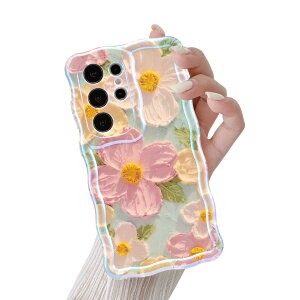 �y���������zQLTYPRI Galaxy S24 Ultra �P�[�X �M�����N�V�[S24 Ultra �P�[�X SC-52E SCG27 TPU �J�o�[ �E�F�[�u ������� �؍� ���� �ԕ� ���^ �y�� �ϏՌ� �X�}�z�P�[�X ���C�����X�[�d�Ή� �X�g���b�v