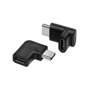 �y���������zYFFSFDC USB Type C �ϊ� 90° L�� USB3.1 �^�C�vc �ϊ��A�_�v�^ �I�X ���X USB c �R�l�N�^�[ �����A�_�v�^ 2�Z�b�g (90°�E & ��/�� & ��)