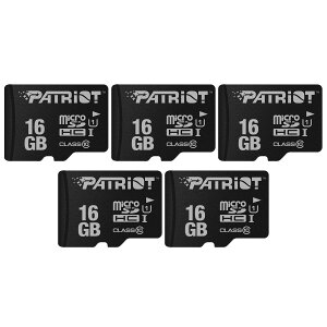 �y���������zPatriot Memory MicroSD �������J�[�h 16GB �ܖ��Z�b�g Class10 UHS-I�Ή� PSF16GMDC105