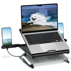�y���������zOlmaster Laptop Stand, Multi-Angle Adjustable Portable Foldable Laptop Stand Thermal Vent Ergonomic Laptop Stand for Desk MacBook Air Pro Surface Laptop 9-15.6 Inch (Black)