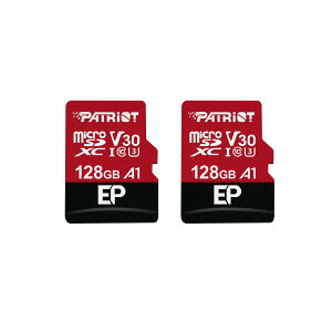 �y���������zPatriot 128GB A1 / V30 Micro SD Card for Android Phones and Tablets, 4K Video Recording - 2 Pack Retail Units