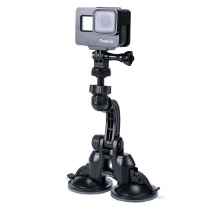 �y���������zSmatree �z�Վ��ԍڃJ�����}�E���g �Ή��ł���Gopro Hero 11/10/9/8/7~3/Max�CDJI Osmo Action3/2/Pocket2�CApexcam�CInsta360�ȂǂɓK�p �}�E���g �T�N�V�����J�b�v �z�ՃJ�����X�^���h �t�����g�K��