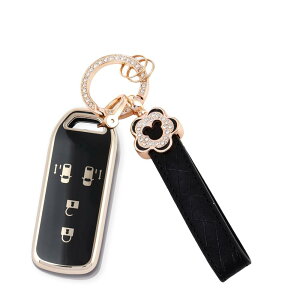 �y���������z[Nacalikeey] NBOX �L�[�P�[�X���킢���̃L�[�P�[�X�J�X�^�� N-VAN JF1 JF2 JF3 JF4�~�̉ԓK���z���_ NBOX �L�[�J�o�[ N-BOX N-ONE N-WGN N-���S�� ������X�}�[�g�L�[�P�[�X(�u���b�N�C4�{�^��)