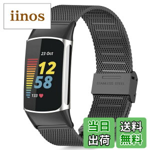 �y���������z[HeeNia] Fitbit Charge 5 �Ή� �o���h �����x���g �X�e�����X�� �ւ��x���g �������߉\ �j�����p Fitbit Charge 5 �Ή� �����o���h (�u���b�N)