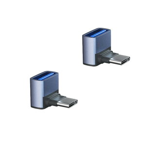 �y���������zYFFSFDC USB-C & USB 3.1 �ϊ��A�_�v�^ L���^ �㉺ 2�Z�b�g (Type C - USB A 3.1 ���X) �ő�10Gbps�����f�[�^�]�� OTG�Ή� MacBook Pro/MacBook Air/MacBook/Chromebook Pixel/iPad Pro/Xperia/Galaxy/Nexus 6P/Nexus 5X ��