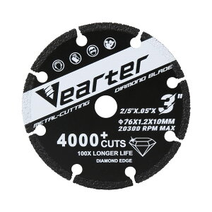 �y���������zVearter �_�C�������h�J�b�e�B���O�z�C�[�� 76mm x 10mm (3 x 2/5") �����p�A�S�؁A�X�`�[���A�S��4000��ȏ�̃J�b�g���ł���J�b�e�B���O�z�C�[���B�c