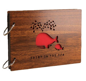 【送料無料】fogman アルバム 手作り プレゼント 赤ちゃん 子供 ギフト 写真 記念日 30枚(60ページ) (くじら)