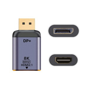 yzcablecc DisplayPort 1.4 \[X - HDMI 2.0 fBXvC 8K 60hz UHD 4K DP - HDMI IX j^[ A_v^[ RlN^[