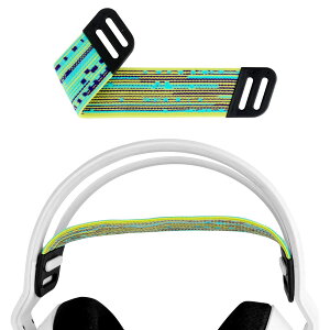 【送料無料】Geekria ヘッドバンド 互換性 ヘッドホンヘッドバンド メッシュ生地 パッド ロジクール Logitech G733, G335, G535 対応 交換用 (黄色/ミントグリーン)