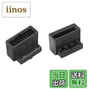 yzcablecc 1Zbg USB 3.0 20s IX-X A_v^[ ㉺px 90x I[o[[h BLACK 2PCS ADAPTER-USB3.0-20PIN