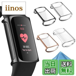 yzFintie for Fitbit Charge 6 / 5 P[X NA \tg TPU bL XN[Jo[ Sʕیop[ VF EȒP ϏՌ tBbgrbg یJo[ (4Zbg)(Vo[/NA/