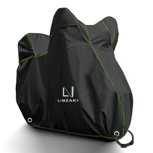 【送料無料】Libzaki バイクカバー 超撥水UVカット【300D アップグレードした厚手生地】L-BOXまで対応 大型バイク車体カバー(黒)