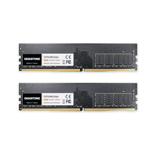 yzGigastone fXNgbvPCp DDR4 8GBx2 (16GB) DDR4-2666MHz PC4-21300 CL19 1.2V UDIMM 288 Pin Unbuffered Non-ECC Memory Module Ram Upgrade For Desktop PC