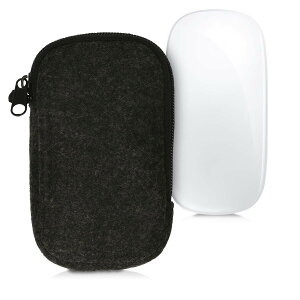 【送料無料】kwmobile Apple Magic Mouse 1 / 2対応 マウスカバー - フェルト PC マウス 傷 埃よけ 収納ケース ダークグレー 対応