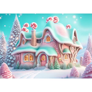 【送料無料】JISHSHAY ダイヤモンドアート キット 40x50cm ダイヤモンドアート 雪景色 人気 ビーズアート 上級者 手芸キット 5D ダイヤモンドアート 雪の家 絵画キット 手作りキット DIY ダイヤモ