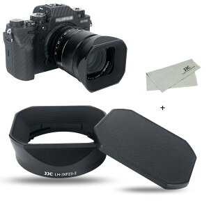 【送料無料】JJC LH-XF23 II メタル 正方形 レンズフード + フードキャップ XF 33mm F1.4 R LM WR & XF 23mm F1.4 R LM WR レンズ 用 LH-XF23 II/LH-XF23-2 レンズフード 互換