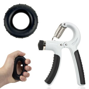 【送料無料】DELUXEFOX ハンドグリップ 握力トレーニング (2個セット) 握力を鍛える道具 ハンドグリップ 可変式 5kg〜60kg 負荷調節可能 ストレス解消 マッスル強化 指の筋力トレーニング 男女兼