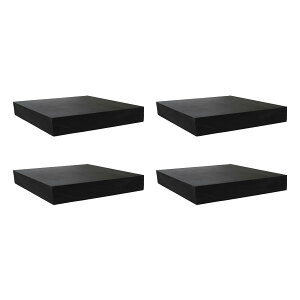 【送料無料】DELUXEFOX ゴム板 4個入り 5cm正方形 ベッド 傷防止 防振ゴムの重い家具保護 高さ調整ゴム 滑り止め ゴム板 黒 防音ゴム 振動吸収の多目的防振ゴム【厚さ10mm】