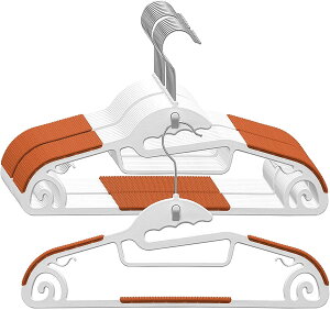 【送料無料】Artifi ハンガー 滑らない スリム おしゃれ 収納 洗濯ハンガー 衣類ハンガー コートハンガー ハンガーラックにぴったり 回転式 型崩れ防止 変形にくい 20本セット(オレンジ)