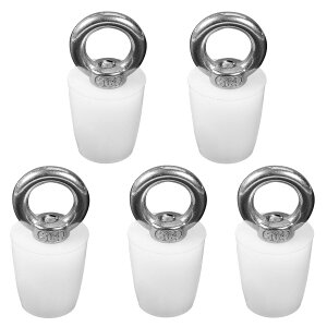 【送料無料】Aicosineg シリコーンゴム製テーパープラグ リング付き 5個入り 17mm-23mm テーパープラグ シリコーンゴム製テーパープラグ シリコンゴム栓 ゴム栓 固体バングスストッパー 試験管