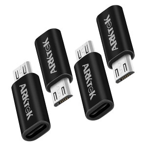 【送料無料】ARKTEK usb type-c micro usb 変換アダプタ 4個セット usb c to micro 変換アダプタ データ転送 タイプcから マイクロusb 変換アダプター 充電 typec メス microb オス converter デジカメラ Galaxy S7 Z5