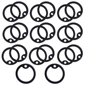 【送料無料】Santssen 20個 ドッグタグ サイレンサー シリコーン ドッグタグカバー ゴムリング ネームタグミュートサークル ペット用品(ブラック)