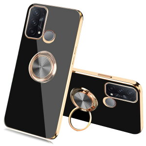 【送料無料】JOOBOY OPPO Reno5 A ケース reno 5a ケース リング付き メッキ加工 レンズ保護 tpu ソフト ストラップホール付き 耐衝撃 スリム おしゃれ スマホケース 携帯カバー オッポ リノ5 a メッキ