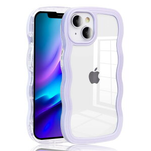 【送料無料】JOOBOY iPhone 15 Plus 用 ケース クリア 透明 TPU 韓国 可愛い ウェーブ ソフト 滑り止め 薄型 軽量 耐衝撃 おしゃれ スマホケース ストラップホール付き アイフォン15プラス 用 カバー