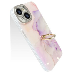 【送料無料】JOOBOY スマホケース 対応 iPhone 13 iPhone 14 兼用 ケース リング付き 大理石柄 レンズメッキ加工 かわいい キャラクター ディズニー 美しい おしゃれ 女性 人気 保護カバー 薄型 軽量