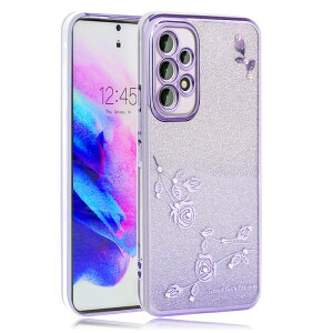 【送料無料】JOOBOY スマホケース 対応 Galaxy A53 5G Samsung SC-53C / SCG15 ケース メッキ加工 花柄 ソフトケース TPU 薄型 おしゃれ かわいい 衝撃吸収 ブランド ギャラクシーA53 携帯カバー (Galaxy A53 5G,