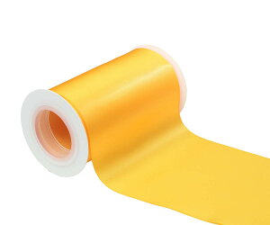 【送料無料】【IDECORRIBBONS】幅100mm 両面サテンリボン 長さ4.5m #660オレンジ