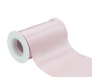 【送料無料】【IDECORRIBBONS】幅100mm 両面サテンリボン 長さ4.5m #813ライトベージュ