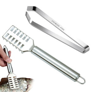 【送料無料】DEVENTORZ うろこ取り 骨抜き 2個セット 鱗取り 毛抜き 魚の鱗を取る ウロコ取り調理器具 キッチン用品 うろこ取り 魚の鱗とり ウロコ取り ステンレス キッチンツールセット