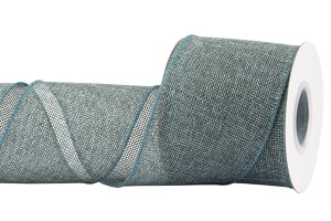 【送料無料】【Joycrosso】 バーラップワイヤエッジリボン、幅75mm x 9m巻き - ギフトラッピング・クリスマスツリー・手芸・花束・そして村風のレトロな装飾に最適です (ティル)