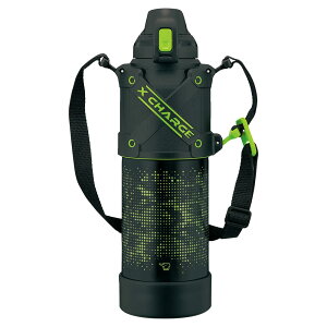 【送料無料】象印マホービン(ZOJIRUSHI) 水筒 シームレスせん スポーツタイプ 大容量 1.5L 直飲み ステンレスクールボトル ライムブラック せんとパッキン一体化 お手入れ簡単 洗う点数2点のみ