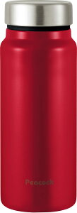 【送料無料】ピーコック魔法瓶工業(The-peacock) ピーコック 水筒 400ml 真空断熱 保温 保冷 軽い シンプル マグ 漏れにくい 洗いやすい ステンレス マグボトル レッド AKY-40 R