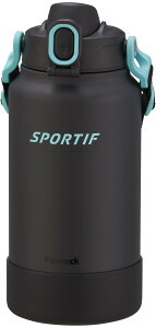 【送料無料】ピーコック魔法瓶工業(The-peacock) 水筒 2リットル 保冷 大容量 アイスコンテナ アイスジャグ スポーツドリンク対応 ワンタッチ マグボトル 2L グラファイトブラック AJK-R200 BGR