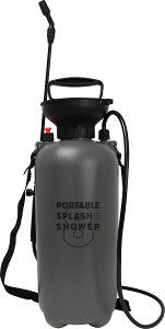 【送料無料】ポンプ式ポータブルスプラッシュシャワー 8L 手押し 加圧式 電源不要 簡易シャワー 洗車 キャンプ 掃除 水やり ガーデニング レジャー 海水浴 マクロス MCZ-205
