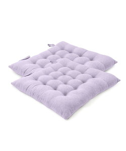 【送料無料】【 限定】RECYCO クッション 座布団 椅子 紐付き 厚め6cm お尻が痛くならない 体圧分散 ふかふか ダイニングチェアクッション 座り心地いい おしゃれ シートクッション 40*40cm 2枚