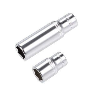 【送料無料】Edinstry ディープソケット 六角ディープソケット ソケット 2個 10mm つや消しクロムメッキ ビットソケット ヘキサゴンソケットセット DIY Cr-v鋼 手作り 自動車 修理 耐久性