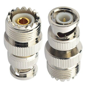 【送料無料】BOOBRIE RF同軸コネクタ BNCオス⇔M型メス BNCコネクタ M型変換コネクタ BNC-UHF変換 アンテナ用低損失同軸アダプタ/無線LANデバイス/同軸ケーブル/Wi-Fi無線 2個セット