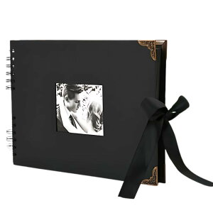 【送料無料】Copeflap アルバム 手作り a4 スクラップブック 写真 フォトアルバム 台紙 (ブラック)