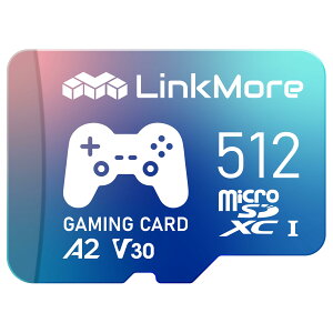 yzLinkMore XV23 PRO 512GB A2V30 MicroSDXC J[h SwitchΉ SDA_v^[tyǍő160MB/sz