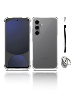 【送料無料】For Galaxy S24 FE 用 ケース カバー【KONXISA】軽薄型 TPU スマホ ケース リングブラケット スタンド機能 バンパーカバー レンズ保護 耐久性 耐衝撃 全面保護カバー 携帯カバー 傷つけ
