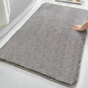【送料無料】Gemarwel バスマット 速乾 吸水 お風呂マット 洗える 滑り止め 60x90cm マイクロファイバー マット 足拭き 浴室 おしゃれ 洗面所 抗菌 防臭 ライトグレー