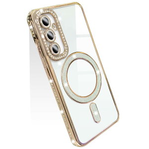 【送料無料】JOOBOY スマホケース 対応 Galaxy A55 ケース 透明 クリア メッキ加工 Magsafe対応 きらきら ブリンブリン 衝撃吸収 かわいい キラキラ 女性 人気 キャラクター ワイヤレス充電対応 お